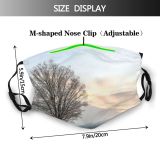 yanfind Ice Frost Kyonggi Landscape Frozen Solitude Bare Tree Scene Snow Branch Sky Dust Washable Reusable Filter and Reusable Mouth Warm Windproof Cotton Face