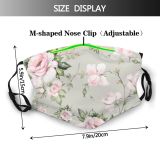 yanfind  Spring Fashion Flower Vintage Vibrant Bud Romantic Plant Watercolor Graphics Cute Dust Washable Reusable Filter and Reusable Mouth Warm Windproof Cotton Face