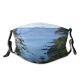 yanfind Resources Coast Shore Vegetation Ilha Island Tropics Bela Beach Sunshine Tree Tropical Dust Washable Reusable Filter and Reusable Mouth Warm Windproof Cotton Face