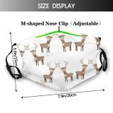 yanfind Abstract Decor Christmas Cute Seamless Year Design Art Reindeer Decoration Celebration Season Dust Washable Reusable Filter and Reusable Mouth Warm Windproof Cotton Face