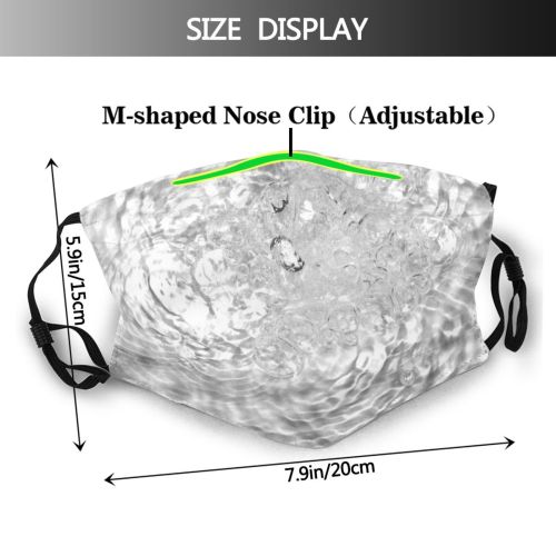 yanfind Liquid With Foam Movement Serveware Transparent Play Glass Barware Drop Macro Texure Dust Washable Reusable Filter and Reusable Mouth Warm Windproof Cotton Face