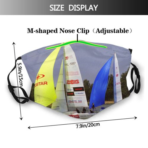 yanfind Yachting Vehicle Jachting Sport Match Sail Boat Sailing Recreation Racing Sailboat Sailing Dust Washable Reusable Filter and Reusable Mouth Warm Windproof Cotton Face