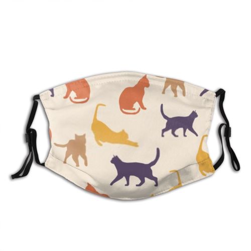 yanfind Abstract Isolated Decor Cute Contour Elegance Design Beautiful Pretty Pet Art Tail Dust Washable Reusable Filter and Reusable Mouth Warm Windproof Cotton Face