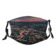 yanfind Idyllic Perspective Shot Afterglow Downtown Dawn Tranquil Drone Scenery Chicago Outdoors Sky Dust Washable Reusable Filter and Reusable Mouth Warm Windproof Cotton Face