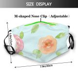 yanfind  Spring Flower Vintage Garden Blooming Romantic Plant Retro Watercolor Peony Cute Dust Washable Reusable Filter and Reusable Mouth Warm Windproof Cotton Face