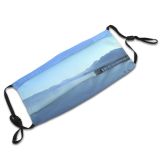 yanfind Lake Pier Mountains Range Mountain Dust Washable Reusable Filter and Reusable Mouth Warm Windproof Cotton Face