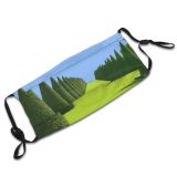 yanfind Sky Woody Landscape Thuya Sky Plant Shrub Tree Tree Versailles Biome France Dust Washable Reusable Filter and Reusable Mouth Warm Windproof Cotton Face