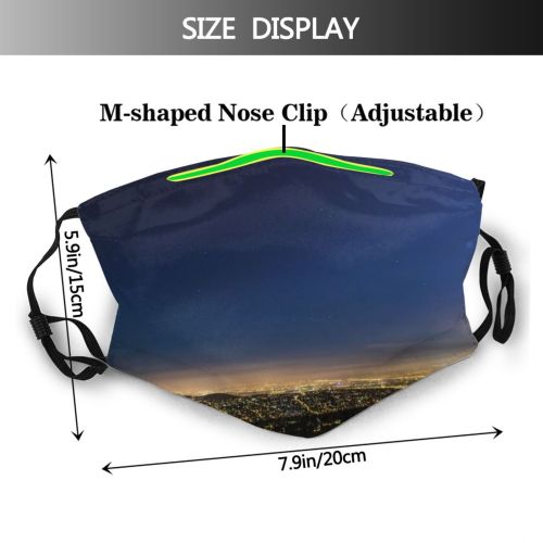 yanfind Budapest Built Building Crowded Structure Night Star Cities Illuminated Galaxy Sky District Dust Washable Reusable Filter and Reusable Mouth Warm Windproof Cotton Face