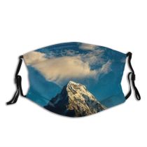 yanfind Ice Glacier Daylight Sunset Hike Dawn Mountain Clouds Climb High Mountains Trekking Dust Washable Reusable Filter and Reusable Mouth Warm Windproof Cotton Face