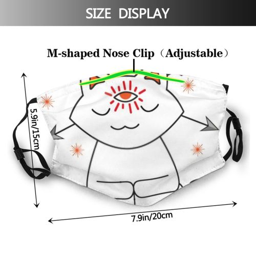 yanfind Abstract Emblem Protein Cat Kitty Cute Simple Beverage Nutrition Chinese Eat Tea Dust Washable Reusable Filter and Reusable Mouth Warm Windproof Cotton Face