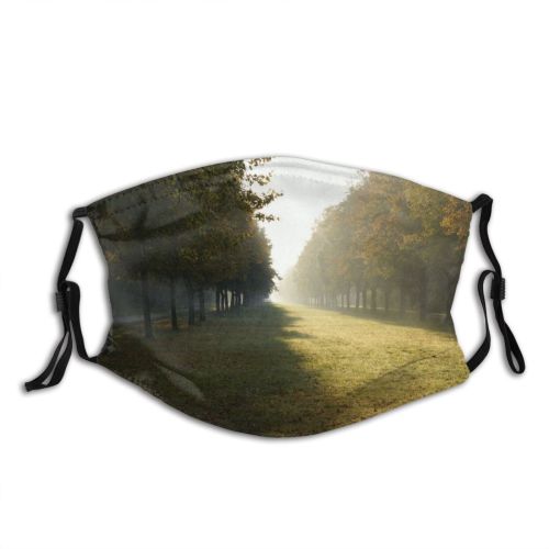 yanfind Morning Natural Atmospheric Sun Autumn Landscape Haze Big Sky Sunny Sunlight Leaf Dust Washable Reusable Filter and Reusable Mouth Warm Windproof Cotton Face