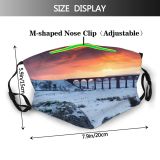 yanfind Dramatic Sunset Landscape Built Snow Yorkshire Sky UK Valley Viaduct Ribblehead Rock Dust Washable Reusable Filter and Reusable Mouth Warm Windproof Cotton Face