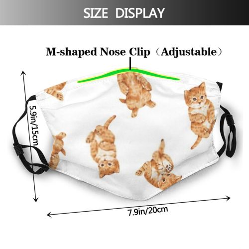 yanfind Lovely Young Picture Little Cat Cute Enjoy Pure Active Seamless Tiny Mischief Dust Washable Reusable Filter and Reusable Mouth Warm Windproof Cotton Face