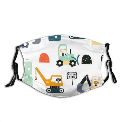 yanfind Childish Kid City Street Digger Town Skyscraper Car Baby Transport Bulldozer Heavy Dust Washable Reusable Filter and Reusable Mouth Warm Windproof Cotton Face
