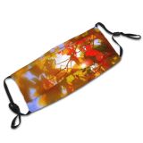 yanfind Leaves Maple Leaf Sunlight Leaf Colorful Sky Tree Branch Amber Sun Autumn Dust Washable Reusable Filter and Reusable Mouth Warm Windproof Cotton Face