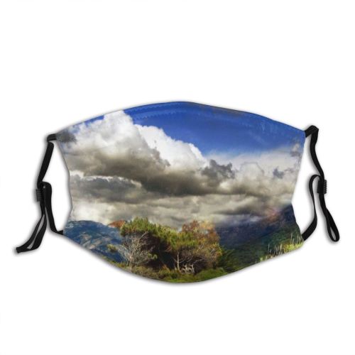 yanfind Natural Hapiness Cloud Landscape Mountain Sky Vegetation Cloudy Hill Landforms Joy Leisure Dust Washable Reusable Filter and Reusable Mouth Warm Windproof Cotton Face
