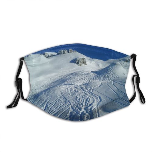 yanfind Winter Landforms Geological Landscapes Mountain Range Slope Landform Mountainous Massif Alps Winter Dust Washable Reusable Filter and Reusable Mouth Warm Windproof Cotton Face