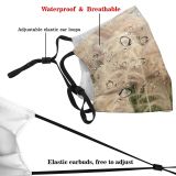 yanfind Grasses Grass Browns Seeds Plant Filaments Stems Seed Pods Family Fecund Clematis Dust Washable Reusable Filter and Reusable Mouth Warm Windproof Cotton Face