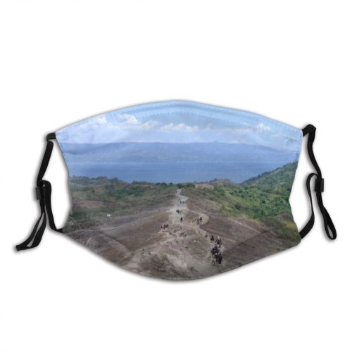 yanfind Coast Trail Geological Tagaytay Terrain Highland Mountain Station Island Volcano Road Soil Dust Washable Reusable Filter and Reusable Mouth Warm Windproof Cotton Face