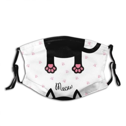 yanfind Abstract Isolated Whisker Kawaii Meow Cat Kitty Cute Mustache Pawprint Kid Child Dust Washable Reusable Filter and Reusable Mouth Warm Windproof Cotton Face