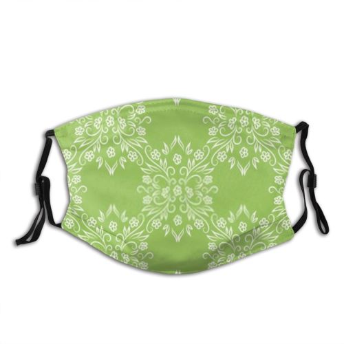 yanfind  Spring Flower Vintage Calligraphy Garden  Paisley Delicate Plant Tile Cute Dust Washable Reusable Filter and Reusable Mouth Warm Windproof Cotton Face