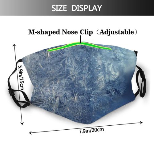 yanfind Winter Texture Xmas Christmas Moon Earth Sky Ice Outer Astronomical Window Darkness Dust Washable Reusable Filter and Reusable Mouth Warm Windproof Cotton Face