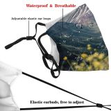 yanfind Ice Glacier Daylight Frost Frosty Mountain Icy Clouds Daytime Frozen Peaks Scenery Dust Washable Reusable Filter and Reusable Mouth Warm Windproof Cotton Face