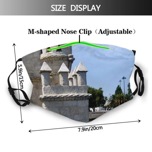 yanfind Sky Tower Stairs Sky Classic Lighthouse Lisbon Skyscrapes Wall Roof Tree Cities Dust Washable Reusable Filter and Reusable Mouth Warm Windproof Cotton Face