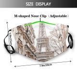 yanfind Public Capital Eiffel Cities France Tower Tree Snow City Place Architecture Exterior Dust Washable Reusable Filter and Reusable Mouth Warm Windproof Cotton Face