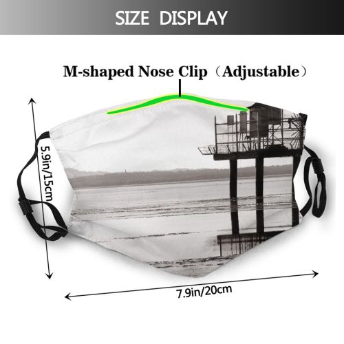 yanfind Coast Shore Lake Frost Sky Ocean Pier Beach Sea Dust Washable Reusable Filter and Reusable Mouth Warm Windproof Cotton Face