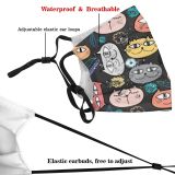 yanfind Abstract Cat Cute Kid Summer Child Vintage Baby Design Beautiful Cats Romantic Dust Washable Reusable Filter and Reusable Mouth Warm Windproof Cotton Face