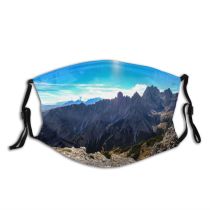 yanfind Ice Glacier Daylight Hike Mountain Climb Altitude High Mountains Peak Valley Snow Dust Washable Reusable Filter and Reusable Mouth Warm Windproof Cotton Face
