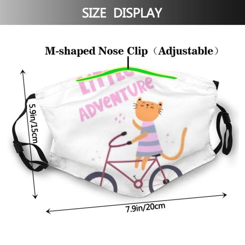 yanfind Isolated Adventure Childish Decor Fashion Little Cat Drive Cute Sport Kid Trip Dust Washable Reusable Filter and Reusable Mouth Warm Windproof Cotton Face