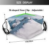 yanfind Ice Glacier Daylight Frost Frosty Mountain Snowy Clouds Daytime Peaks Frozen Capped Dust Washable Reusable Filter and Reusable Mouth Warm Windproof Cotton Face