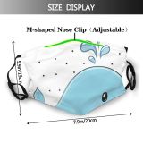 yanfind Abstract Happiness Fashion Life Cute Mascot Smiling Sky Wildlife Cartoons Turquoise Cheerful Dust Washable Reusable Filter and Reusable Mouth Warm Windproof Cotton Face