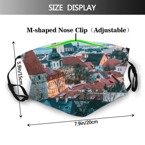 yanfind Idyllic Autumn Masonry Town Lake Exterior Heritage Sacred Spirit Historic Tower Magnificent Dust Washable Reusable Filter and Reusable Mouth Warm Windproof Cotton Face