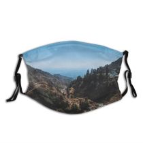 yanfind Idyllic Clouds Daytime Tranquil Scenery Mountains Outdoors Trees Sky Clear Peaceful Outside Dust Washable Reusable Filter and Reusable Mouth Warm Windproof Cotton Face