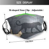 yanfind Abstract Professional Cat Metaphor Victory Desire Mind Jaguar Figure Team Magic Power Dust Washable Reusable Filter and Reusable Mouth Warm Windproof Cotton Face