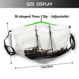 yanfind Tall Cog Watercraft Flagship Sailing Pirate Sea Vehicle Ship Ship Carrack Boat Dust Washable Reusable Filter and Reusable Mouth Warm Windproof Cotton Face