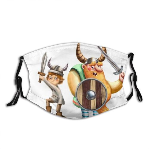 yanfind Isolated Sword Beard Young Danger Cute Nordic Shield Old Colorful Tradition Design Dust Washable Reusable Filter and Reusable Mouth Warm Windproof Cotton Face