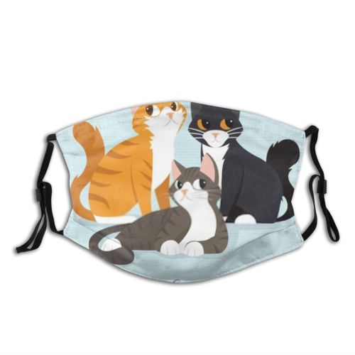 yanfind Abstract Isolated Cat Kitty Cute Colorful Friend Design Face Pet Hipster Funny Dust Washable Reusable Filter and Reusable Mouth Warm Windproof Cotton Face