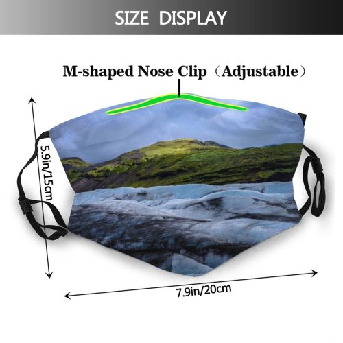 yanfind Lake Daylight Frosty Clouds River Mountains Snow Outdoors Sky Rocks Reflection Landscape Dust Washable Reusable Filter and Reusable Mouth Warm Windproof Cotton Face