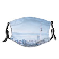 yanfind Ice Europe Capital Sunset Cities Landscape Cathedral Built  Snow Communications City Dust Washable Reusable Filter and Reusable Mouth Warm Windproof Cotton Face