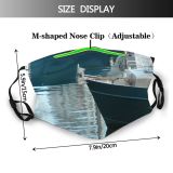 yanfind Marina Texture Watercraft Transportation Harbor Boats Naval Reflection Vehicle Architecture Vessel Boat Dust Washable Reusable Filter and Reusable Mouth Warm Windproof Cotton Face