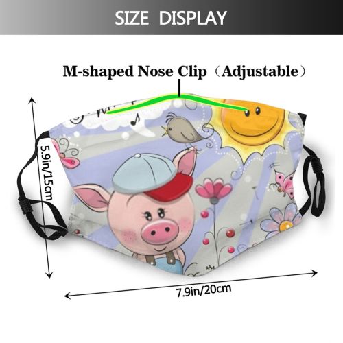 yanfind Happiness Bird Cute Smiling Childbirth Cap Cartoons Cheerful Child Flowers Dandelion Cloud Dust Washable Reusable Filter and Reusable Mouth Warm Windproof Cotton Face