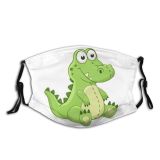 yanfind Isolated Clipart Comic Cute Stuffed Alligator Teddy Soft Innocent Playing Toy Fluffy Dust Washable Reusable Filter and Reusable Mouth Warm Windproof Cotton Face