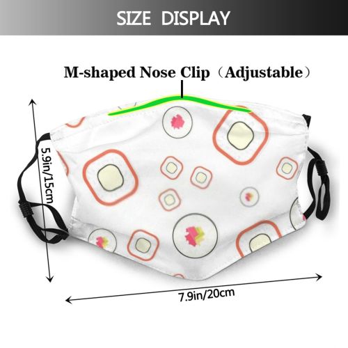 yanfind Isolated Packaging Asian Cucumber Hot Japanese Assortment Cute Cook Menu Seamless Dinner Dust Washable Reusable Filter and Reusable Mouth Warm Windproof Cotton Face