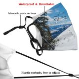 yanfind Ice Vacation Frost Hike Recreation Leisure Ski Tourism Frozen Fun Mountains Winter Dust Washable Reusable Filter and Reusable Mouth Warm Windproof Cotton Face