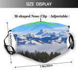 yanfind Idyllic Ice Spruce Pine Mountain Panorama Forest Clouds Switzerland Evergreen Frozen Tranquil Dust Washable Reusable Filter and Reusable Mouth Warm Windproof Cotton Face