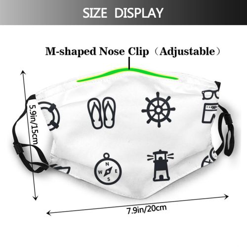 yanfind Cap Lighthouse Nautical Hat Shipping Yacht Transportation Lifeguard System Flop Wheel Life Dust Washable Reusable Filter and Reusable Mouth Warm Windproof Cotton Face